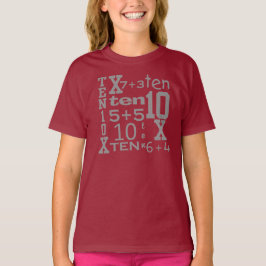 カスタマイズ可能なおもしろい10 MATH インスパイア 10誕生日 Tシャツ