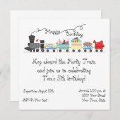 カスタマイズ可能なお子様の誕生日パーティーの招待 招待状 (正面/裏面)