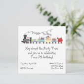 カスタマイズ可能なお子様の誕生日パーティーの招待 招待状 (スタンド正面)