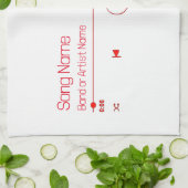 カスタマイズ可能なお気に入りの音楽 キッチンタオル (折り畳み)