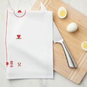 カスタマイズ可能なお気に入りの音楽 キッチンタオル (四つ折り)