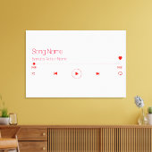 カスタマイズ可能なお気に入りの音楽 キャンバスプリント (インサイチュ (リビング))