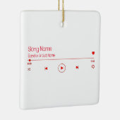 カスタマイズ可能なお気に入りの音楽 セラミックオーナメント (右)