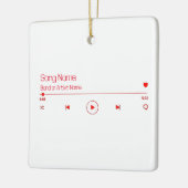 カスタマイズ可能なお気に入りの音楽 セラミックオーナメント (左)