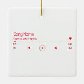 カスタマイズ可能なお気に入りの音楽 セラミックオーナメント (裏面)