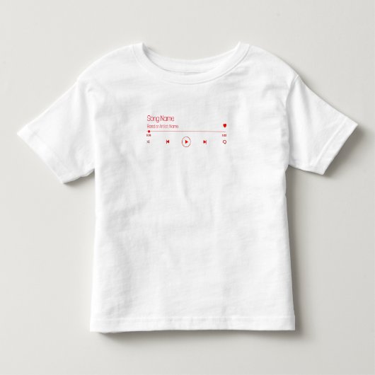 カスタマイズ可能なお気に入りの音楽 トドラーTシャツ (正面)