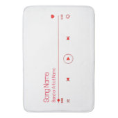 カスタマイズ可能なお気に入りの音楽 バスマット (正面縦)