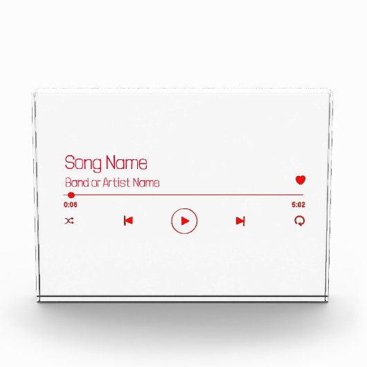 カスタマイズ可能なお気に入りの音楽 フォトブロック (正面)