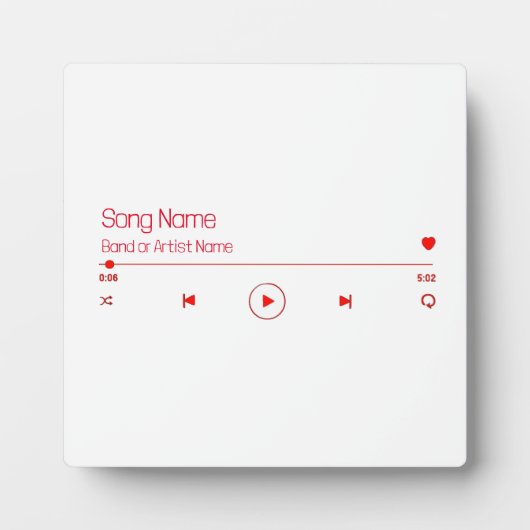 カスタマイズ可能なお気に入りの音楽 フォトプラーク (正面)