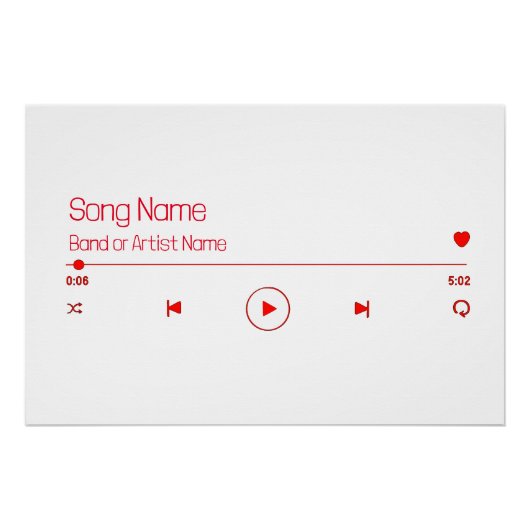 カスタマイズ可能なお気に入りの音楽 ポスター (正面)