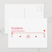 カスタマイズ可能なお気に入りの音楽 ポストカード (正面/裏面)