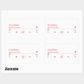 カスタマイズ可能なお気に入りの音楽 長方形シール (シート)