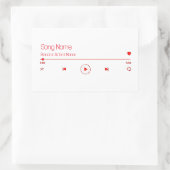 カスタマイズ可能なお気に入りの音楽 長方形シール (バッグ)