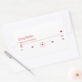 カスタマイズ可能なお気に入りの音楽 長方形シール (封筒)