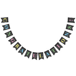 カスタマイズ可能なお祝いシミュレーション黒板 バンティングフラッグ