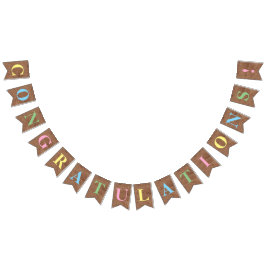 カスタマイズ可能なお祝い模擬バーラップ バンティングフラッグ