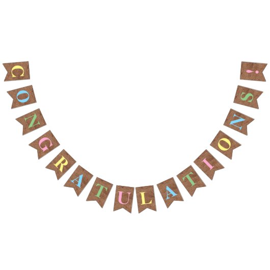 カスタマイズ可能なお祝い模擬バーラップ バンティングフラッグ (全)