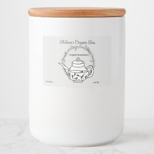 カスタマイズ可能なお茶とお茶のブレンド食品ラベル フードラベル (正面)