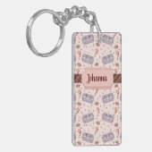 カスタマイズ可能なかみそり刃セミコロンYamiかわいい キーホルダー (正面左)