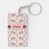 カスタマイズ可能なかみそり刃セミコロンYamiかわいい キーホルダー (裏面)