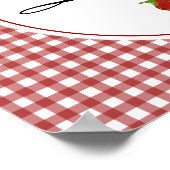 カスタマイズ可能なかわいいイチゴ ポスター (角)