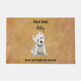 カスタマイズ可能なかわいいウェスティドアマット ドアマット