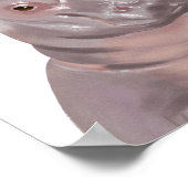 カスタマイズ可能なかわいいカバの絵の子供用ポスター ポスター (角)