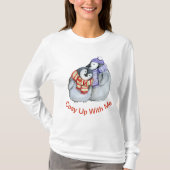 カスタマイズ可能なかわいいクリスマスのペンギンメンズ冬 Tシャツ (正面)