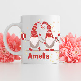 カスタマイズ可能なかわいいクリスマスギフトホリデーサンタ コーヒーマグカップ