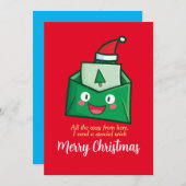 カスタマイズ可能なかわいいクリスマスレター 招待状 (正面/裏面)