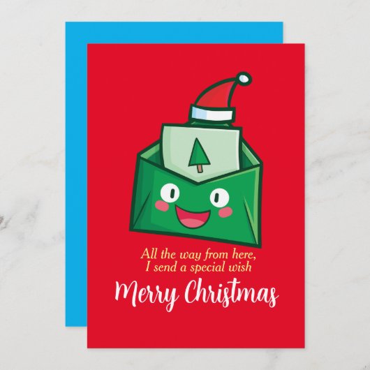 カスタマイズ可能なかわいいクリスマスレター 招待状 (正面/裏面)