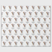 カスタマイズ可能なかわいいコアラ熊子供の誕生日ギフト ラッピングペーパー (フラット)