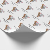 カスタマイズ可能なかわいいコアラ熊子供の誕生日ギフト ラッピングペーパー (角)