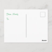 カスタマイズ可能なかわいいコルギクリスマス ポストカード (裏面)