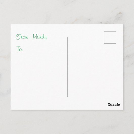 カスタマイズ可能なかわいいコルギクリスマス ポストカード (裏面)