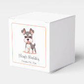 カスタマイズ可能なかわいいシュナウザー フェイバーボックス (正面サイド)