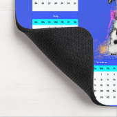 カスタマイズ可能なかわいいダルマチア犬カレンダー マウスパッド (コーナー)