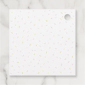 カスタマイズ可能なかわいいティール(緑がかった色)モンスター フェイバータグ (裏面)