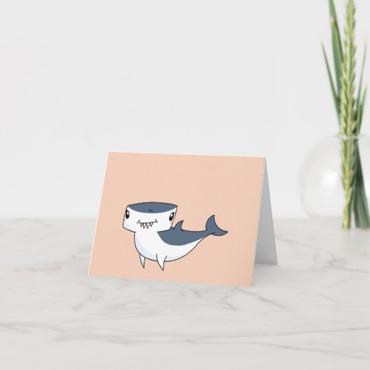 カスタマイズ可能なかわいいハマーヘッドシャーク シーズンカード (正面)