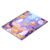 カスタマイズ可能なかわいいハロウィーン ノートブック (左側)