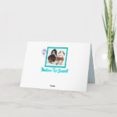 カスタマイズ可能なかわいいバースデー・カードのわに カード (裏面)