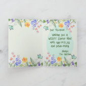 カスタマイズ可能なかわいいビーグルイースター カード (内部)