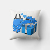 カスタマイズ可能なかわいいファッション絵文字とショッピング クッション (裏面)