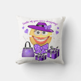 カスタマイズ可能なかわいいファッション絵文字とショッピング クッション