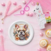 カスタマイズ可能なかわいいフランス語 ペーパープレート (パーティー)