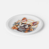 カスタマイズ可能なかわいいフランス語 ペーパープレート (アングル)