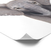 カスタマイズ可能なかわいいベビーゾウの子供のポスター ポスター (角)