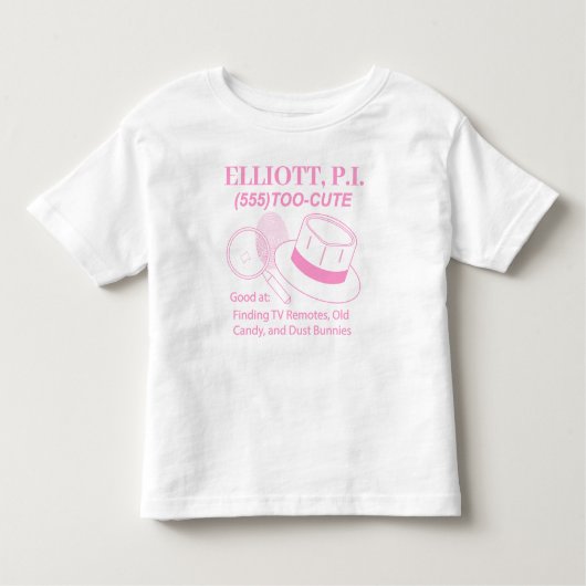 カスタマイズ可能なかわいいベビーP.I. トドラーTシャツ (正面)