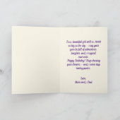 カスタマイズ可能なかわいいポニーとペタル 馬 カード (内部)