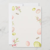 カスタマイズ可能なかわいいマルチーズイースター 招待状 (裏面)